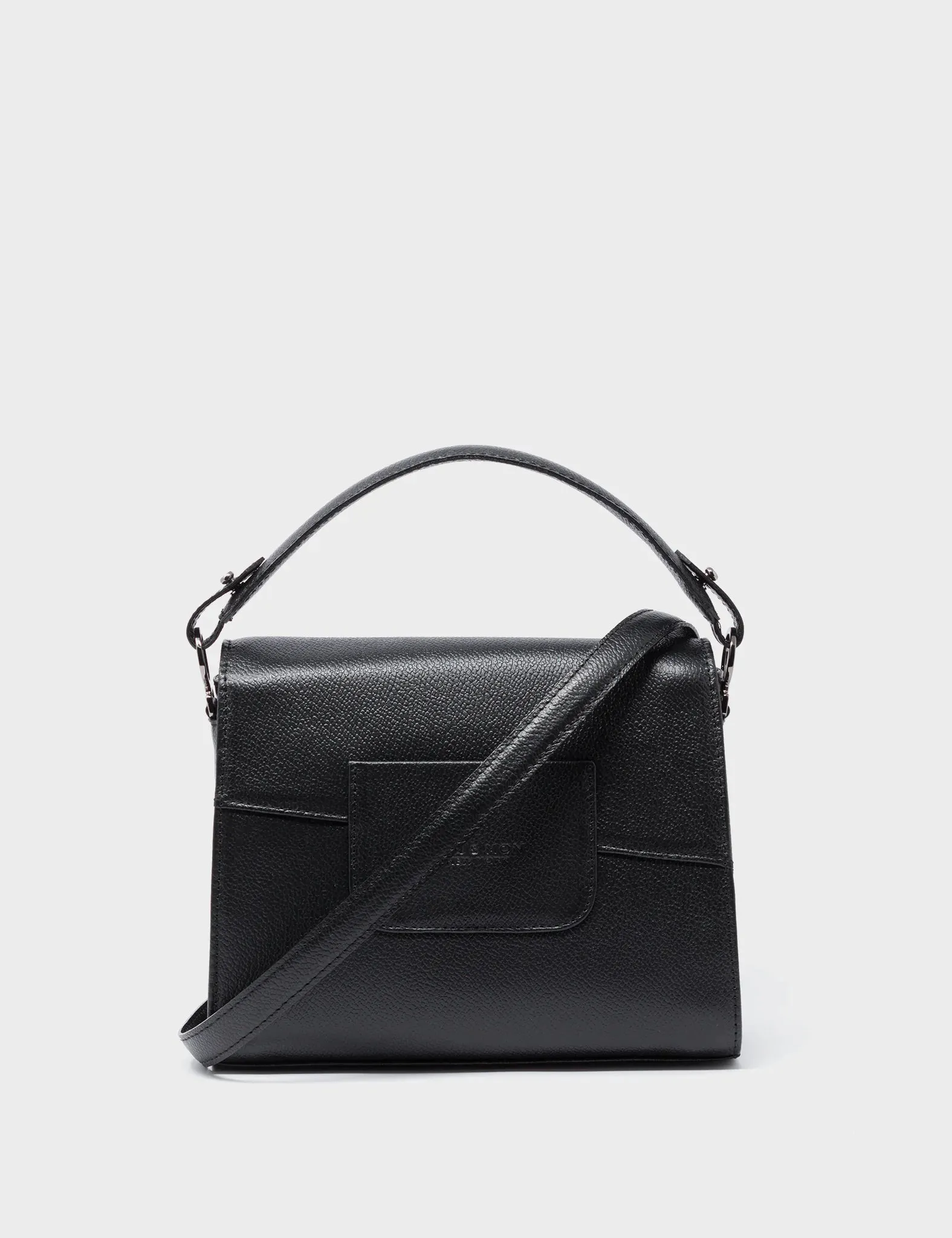 Anastasio Mini Crossbody Handbag Black Leather - All Over Eyes Embroidery