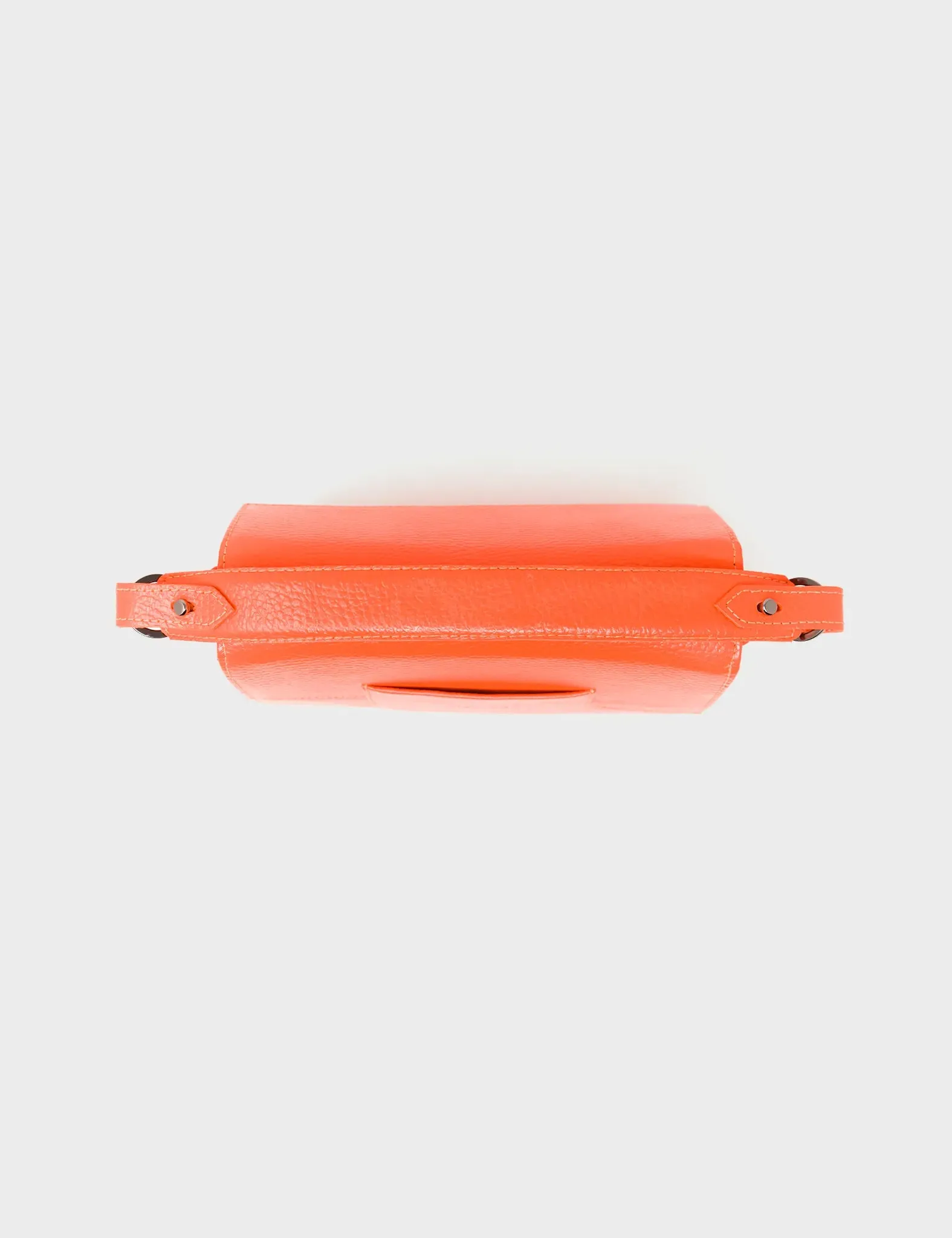Anastasio Mini Crossbody Handbag Neon Orange Leather - All Over Eyes Embroidery
