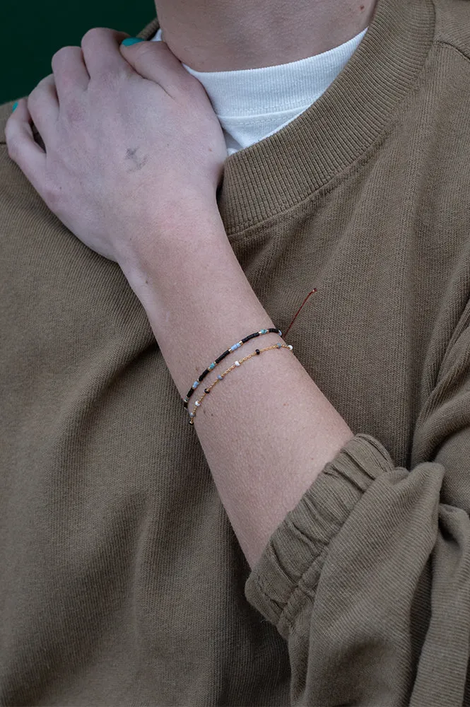 Atelline Miyuki Bead Black Bracelet