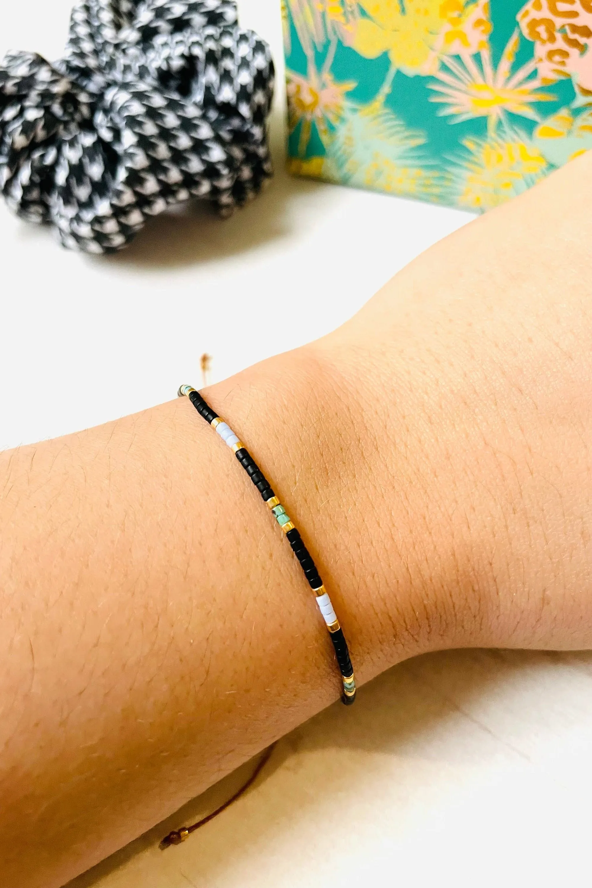 Atelline Miyuki Bead Black Bracelet