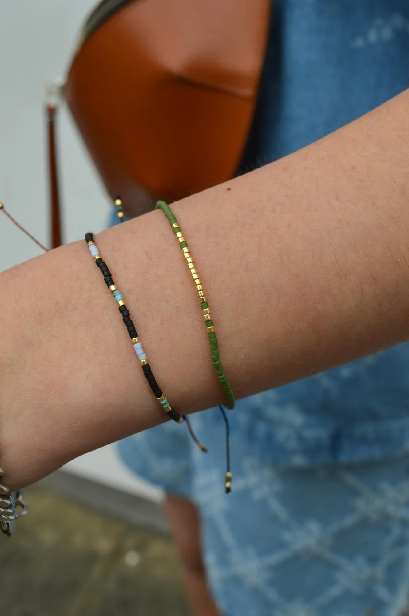 Atelline Miyuki Bead Khaki Bracelet