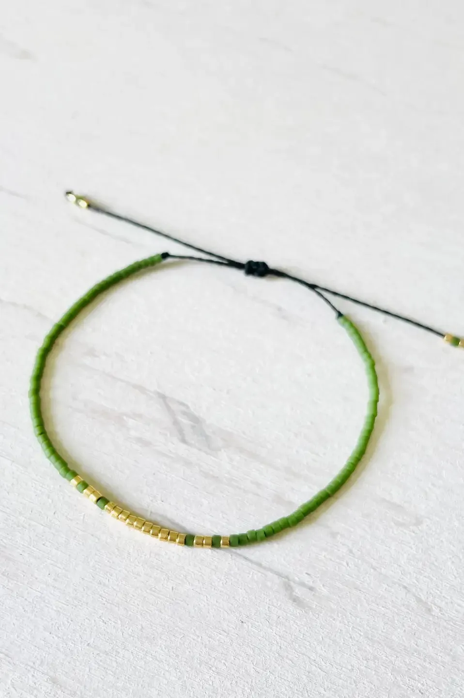Atelline Miyuki Bead Khaki Bracelet