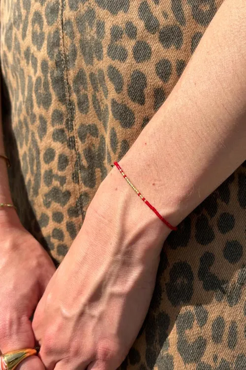 Atelline Miyuki Bead Red Bracelet