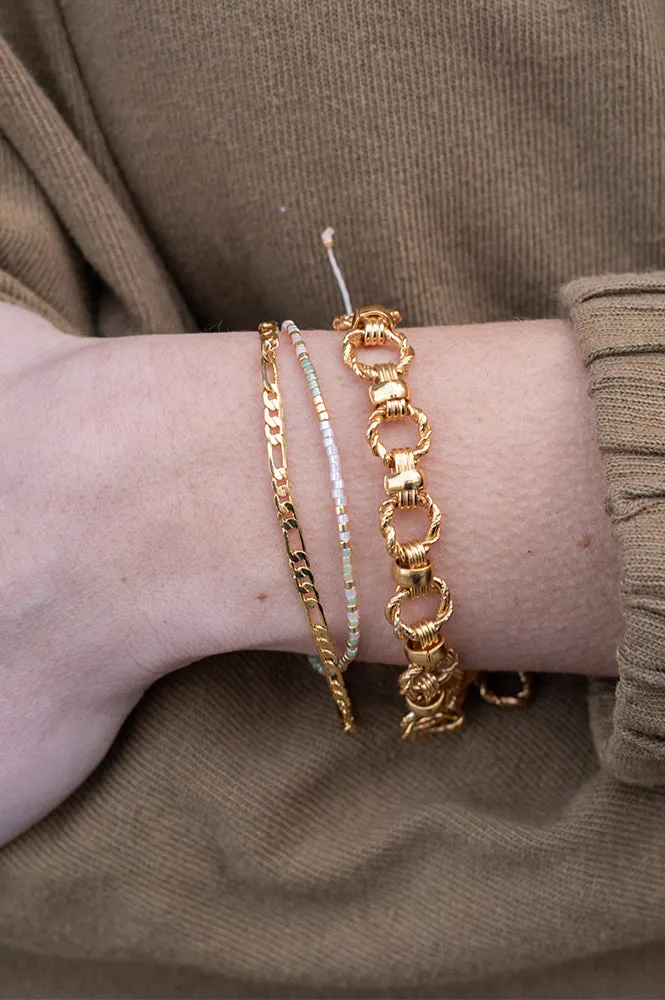 Atelline Miyuki Bead White Bracelet