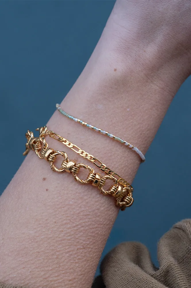 Atelline Miyuki Bead White Bracelet