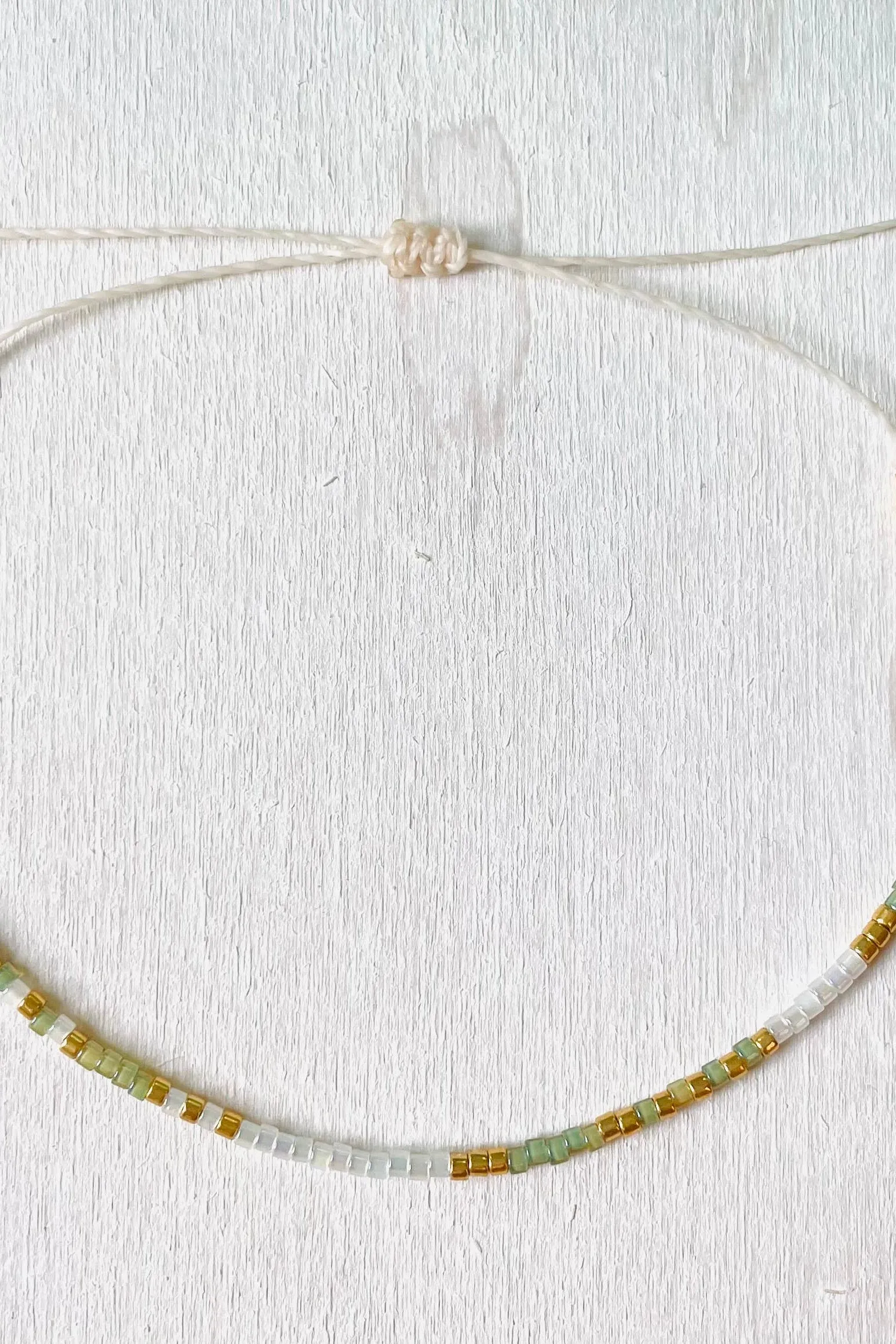 Atelline Miyuki Bead White Bracelet