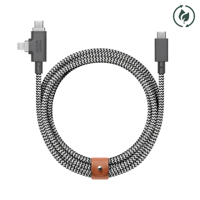 Belt Cable Duo Pro 240W (USB-C to USB-C & Lightning)