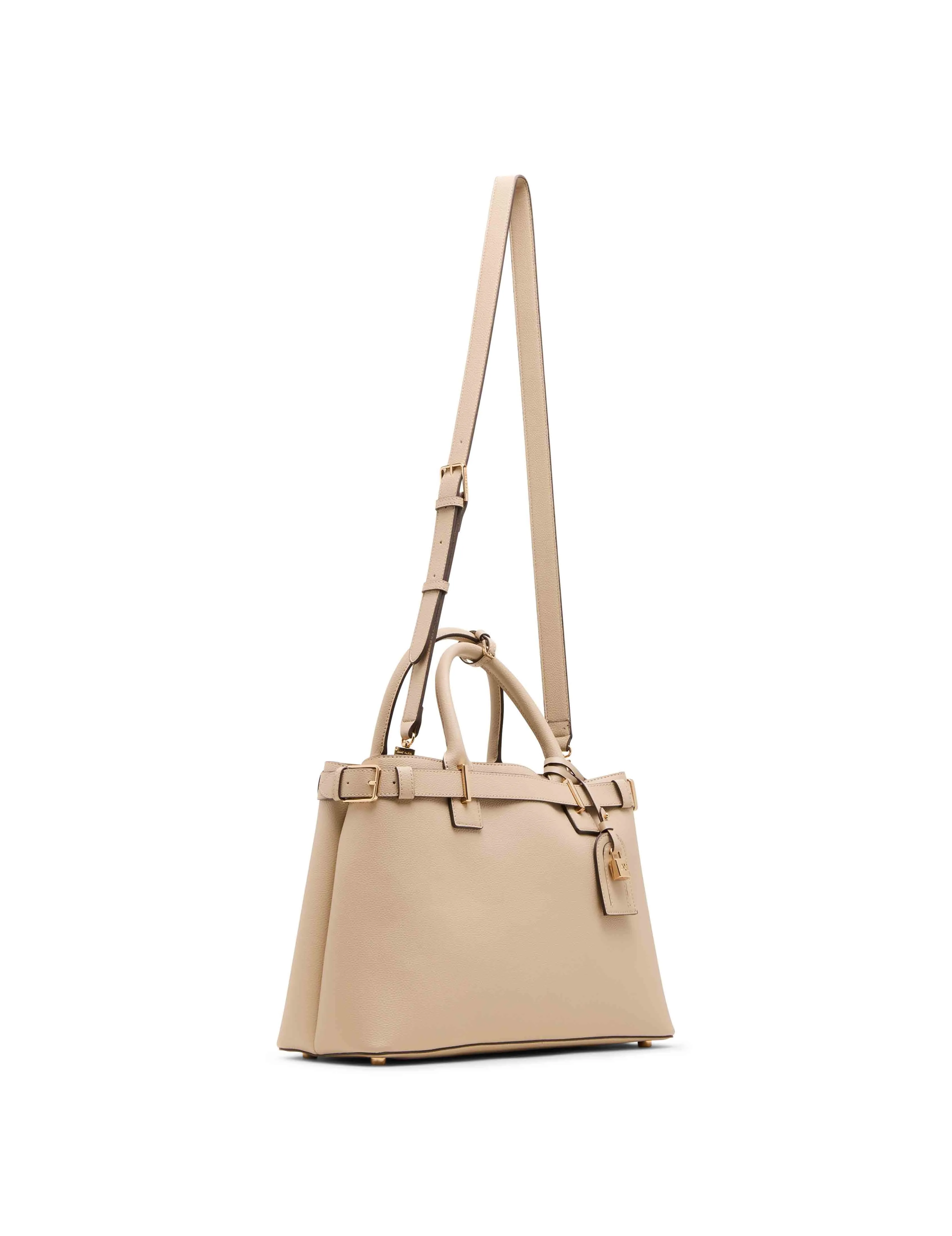 Belted Satchel with Convertible Strap