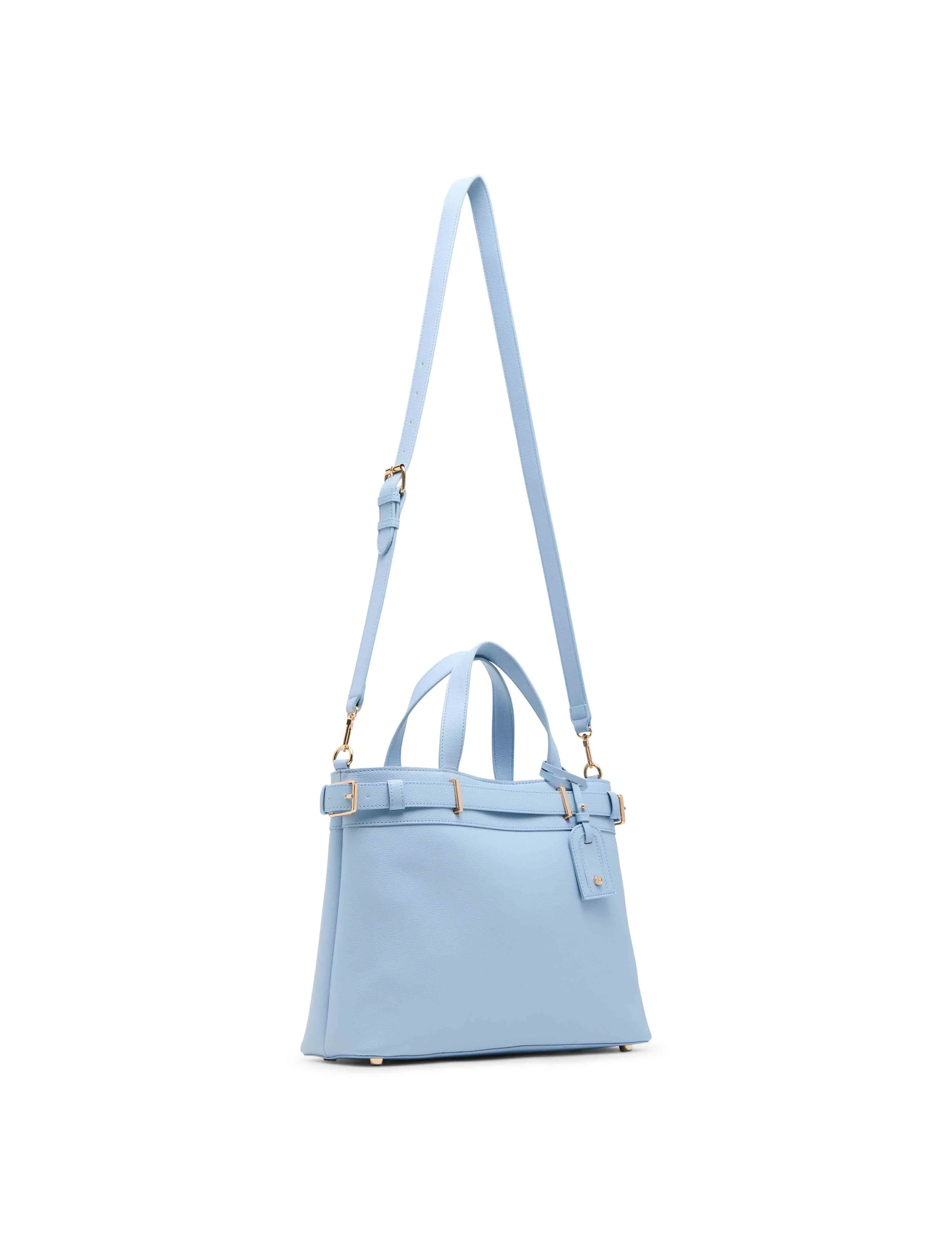 Belted Satchel with Convertible Strap