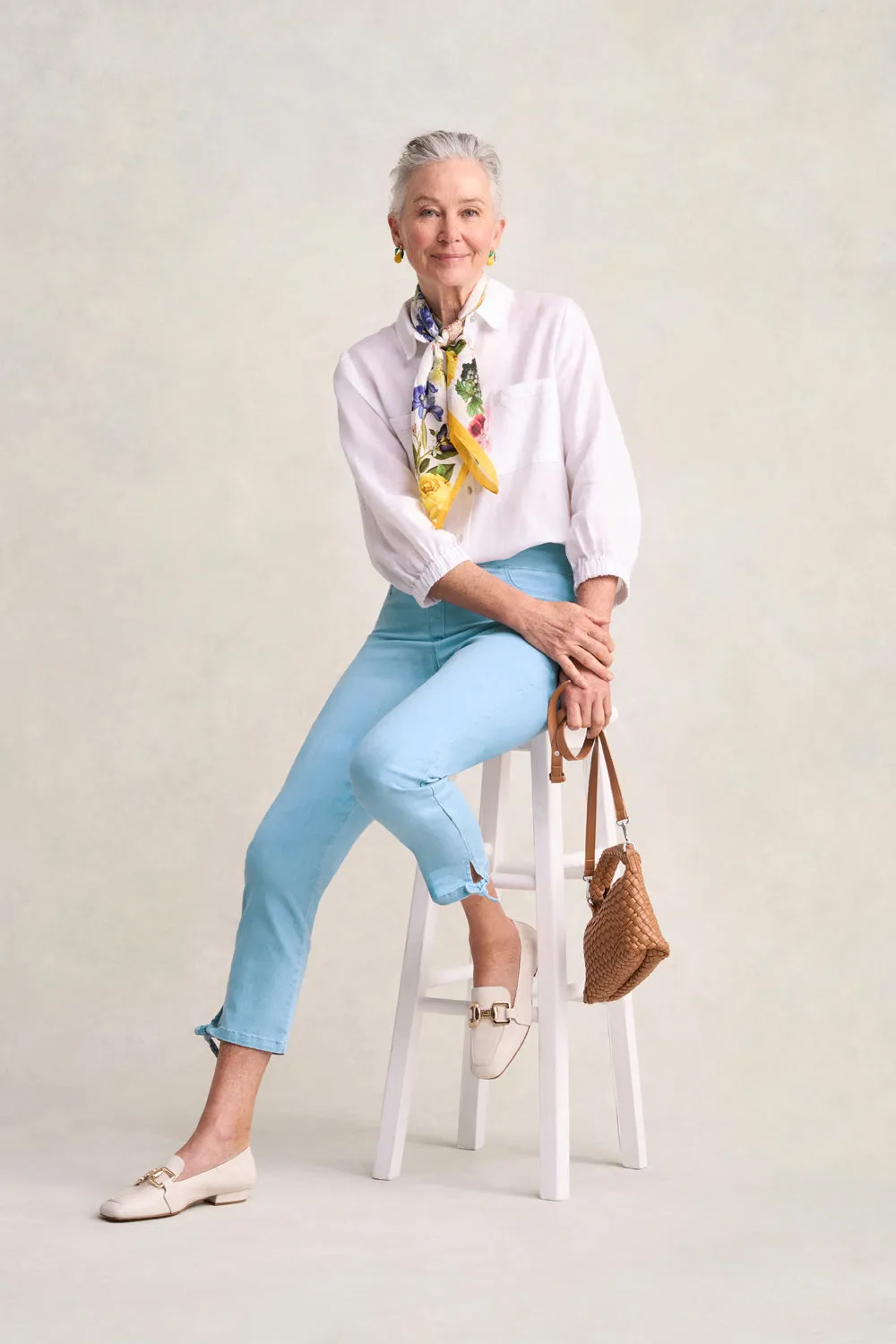 Bengajean® 7/8 Tied-Cuff - Dusty Blue