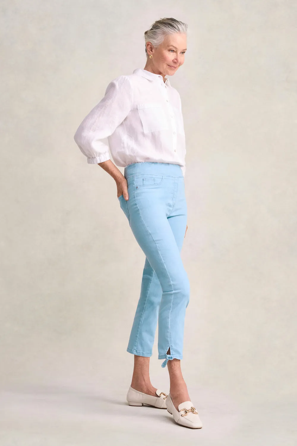 Bengajean® 7/8 Tied-Cuff - Dusty Blue