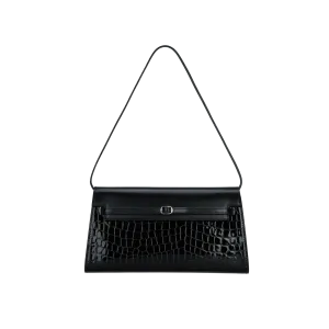 Black Croc Shoulder Bag (Limited Edition. Pre-Order Only)