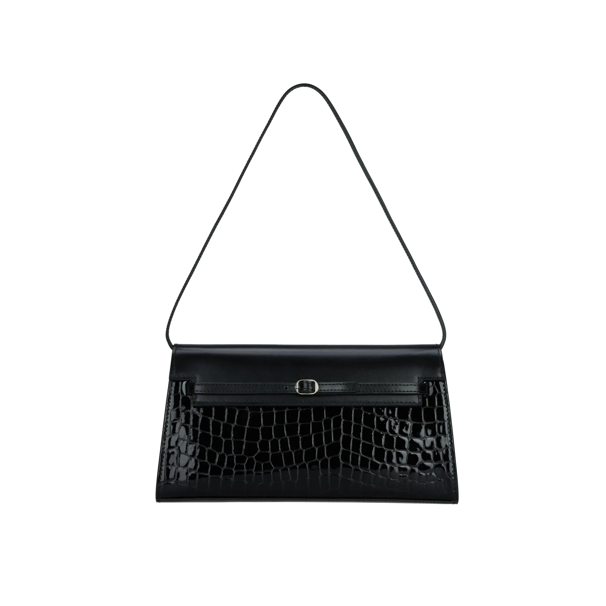 Black Croc Shoulder Bag (Limited Edition. Pre-Order Only)