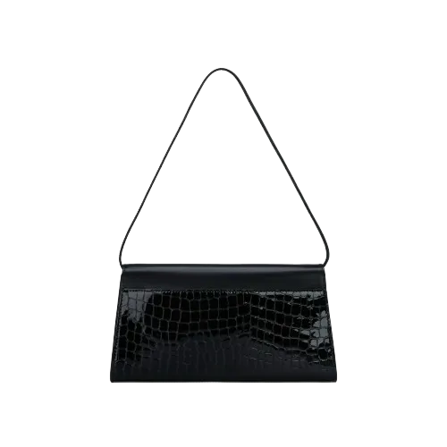 Black Croc Shoulder Bag (Limited Edition. Pre-Order Only)