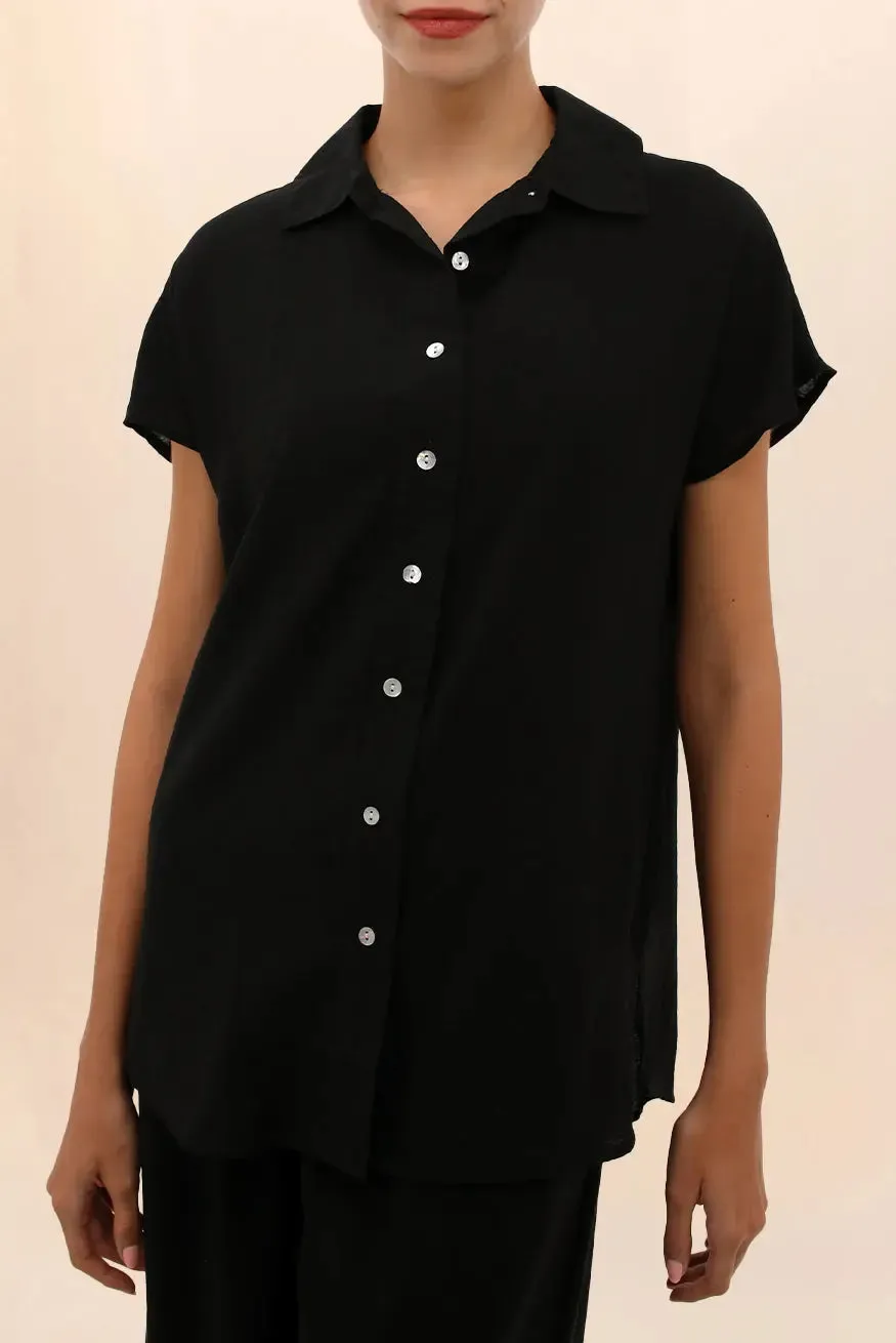 BLACK WIDE SHIRT