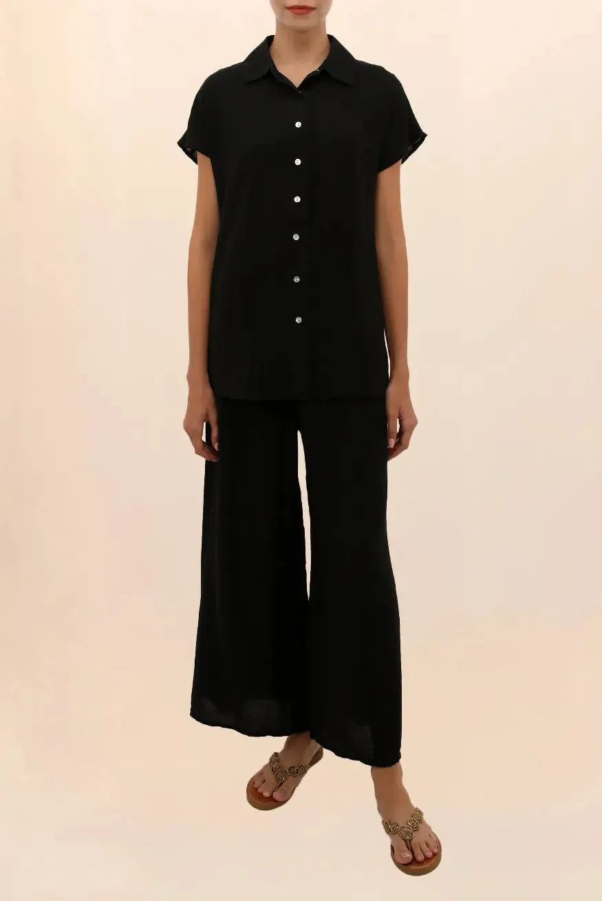BLACK WIDE SHIRT