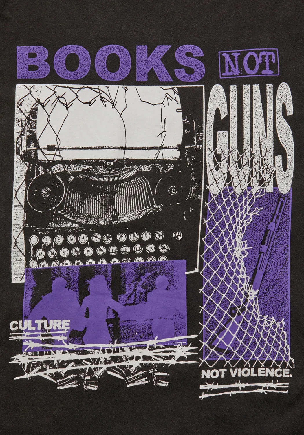 Books Vintage Black Washed T-Shirt