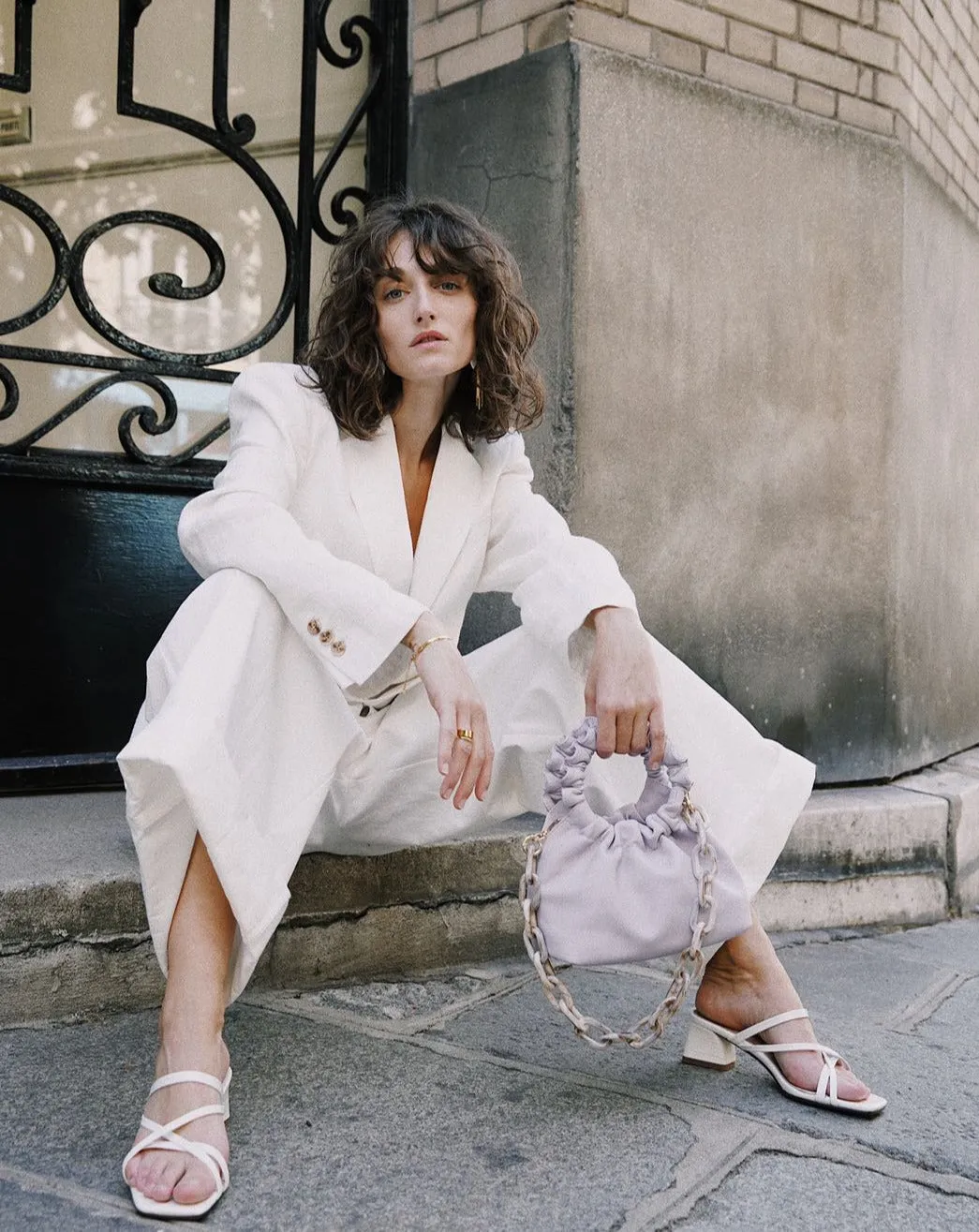 Brooke Drape Linen Blazer