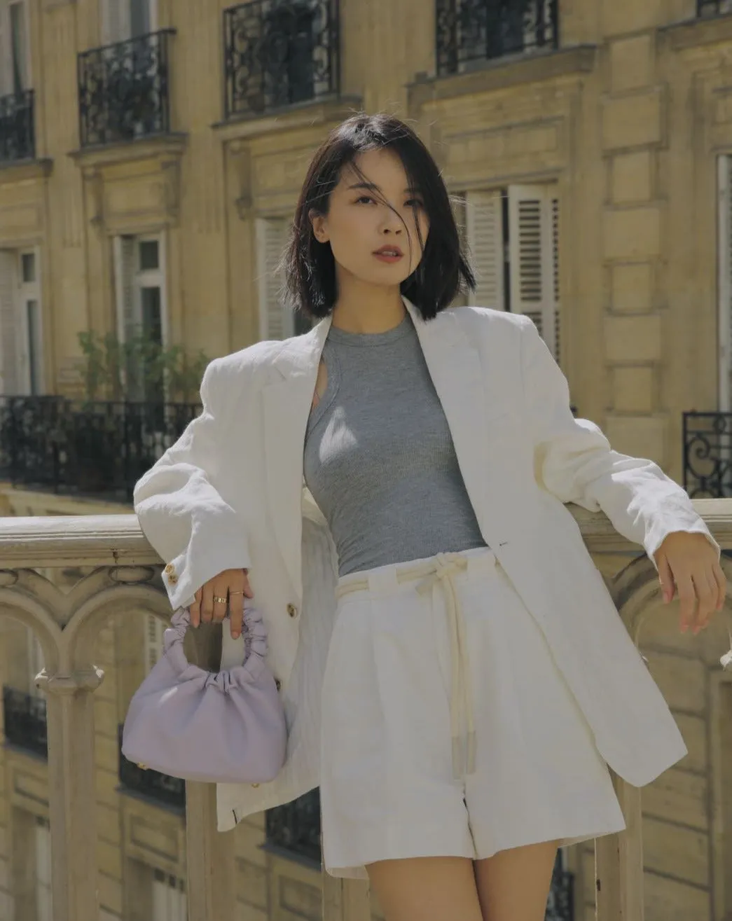 Brooke Drape Linen Blazer