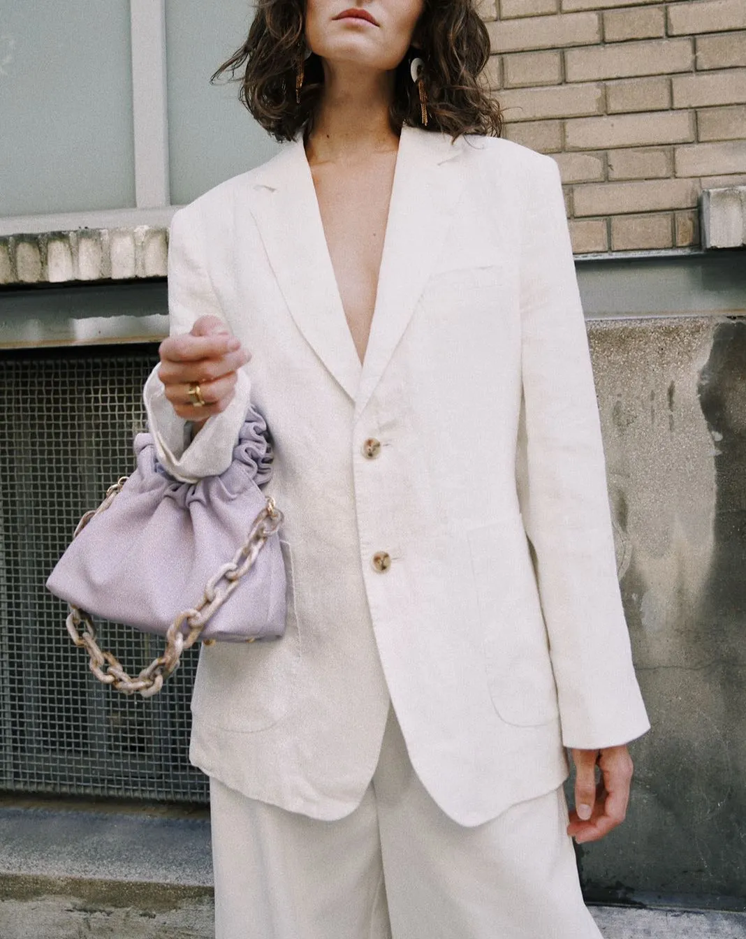 Brooke Drape Linen Blazer
