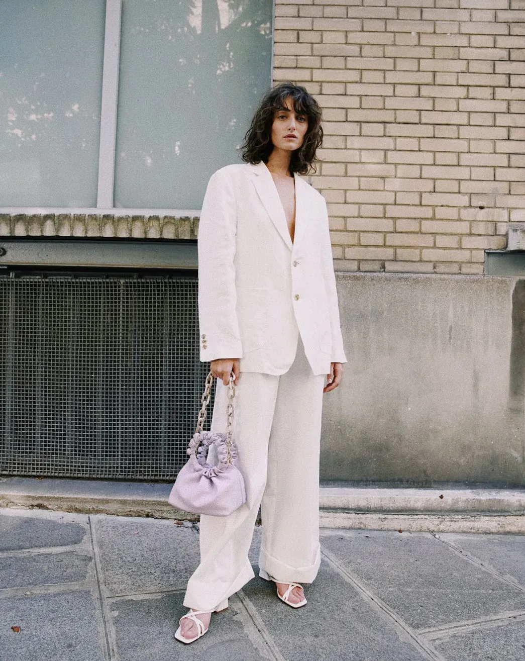 Brooke Drape Linen Blazer