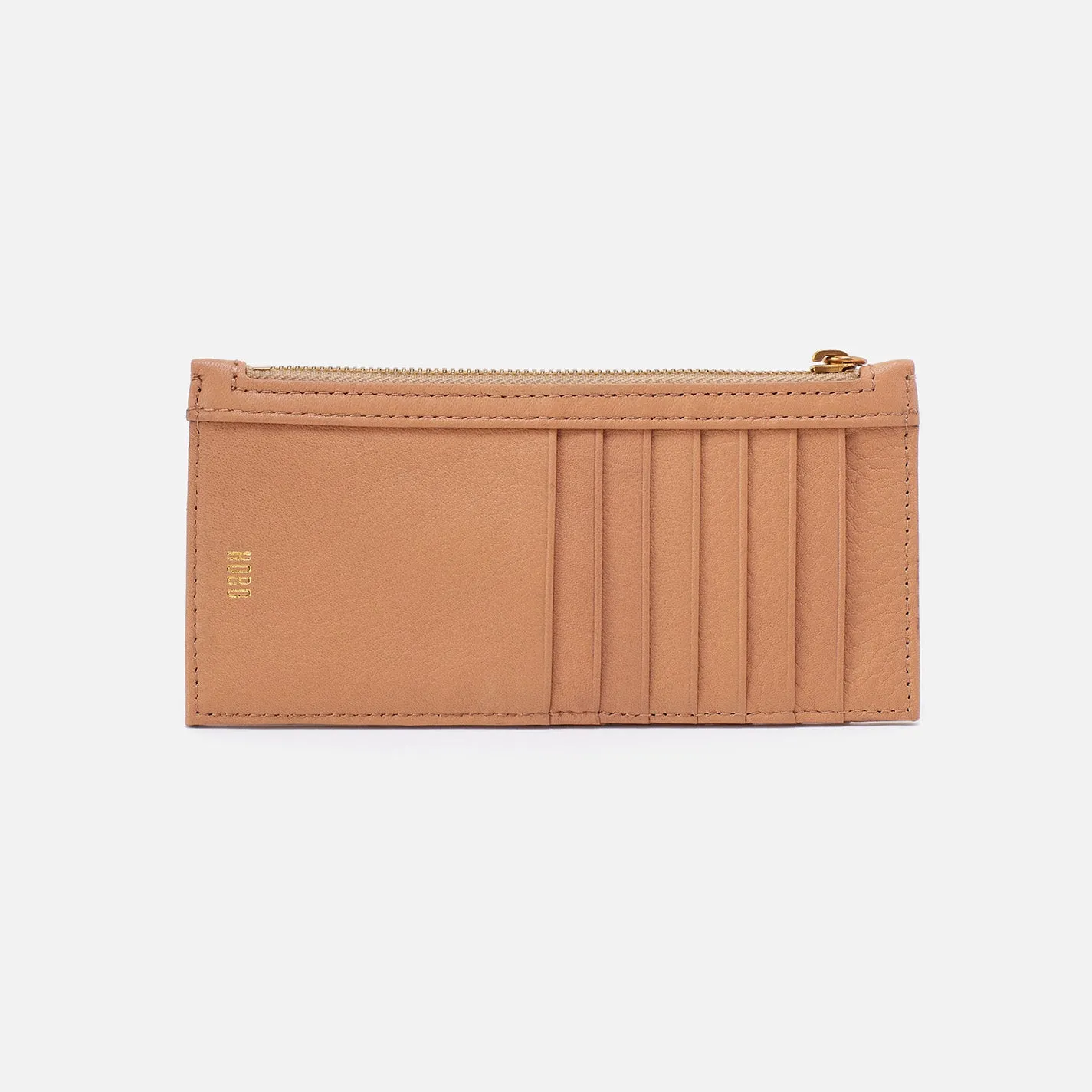 Carte Card Case In Pebbled Leather - Sandstorm