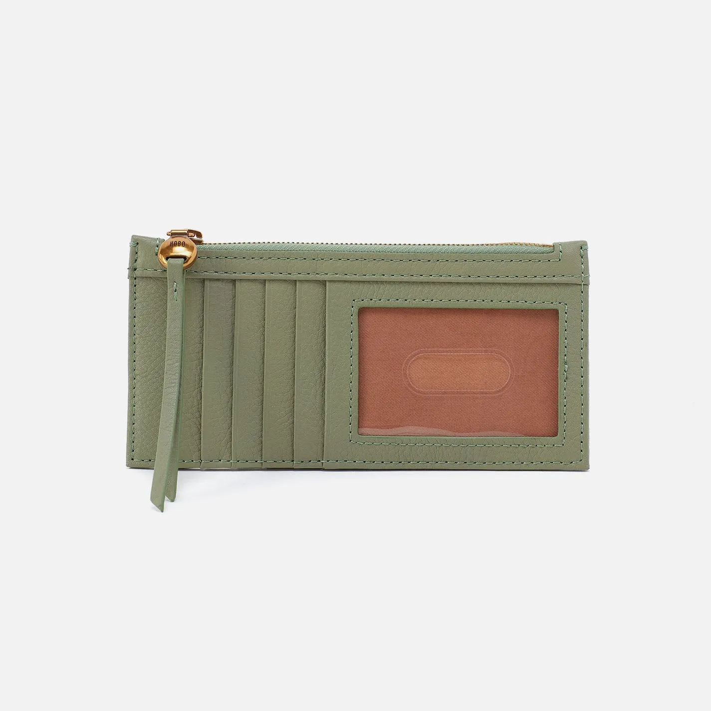 Carte Card Case In Pebbled Leather - Watercress