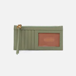 Carte Card Case In Pebbled Leather - Watercress