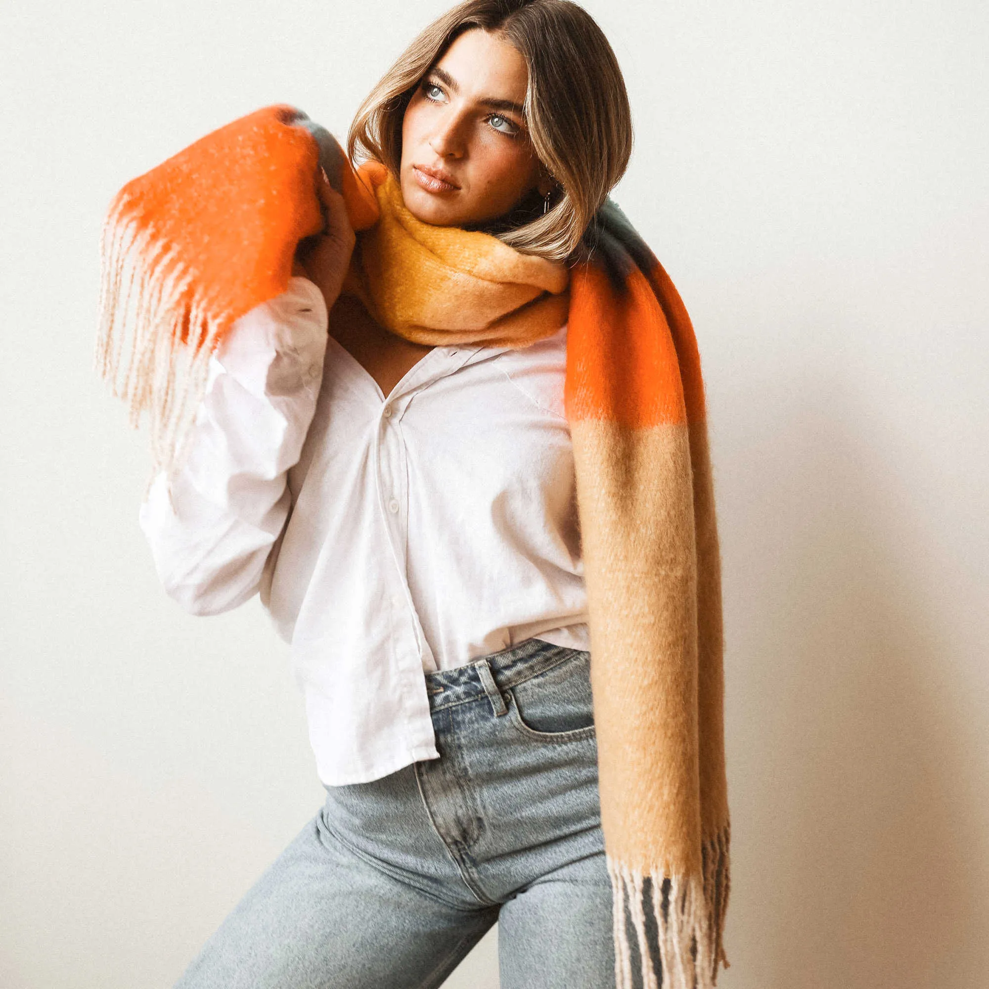 Catie Color Block Scarf