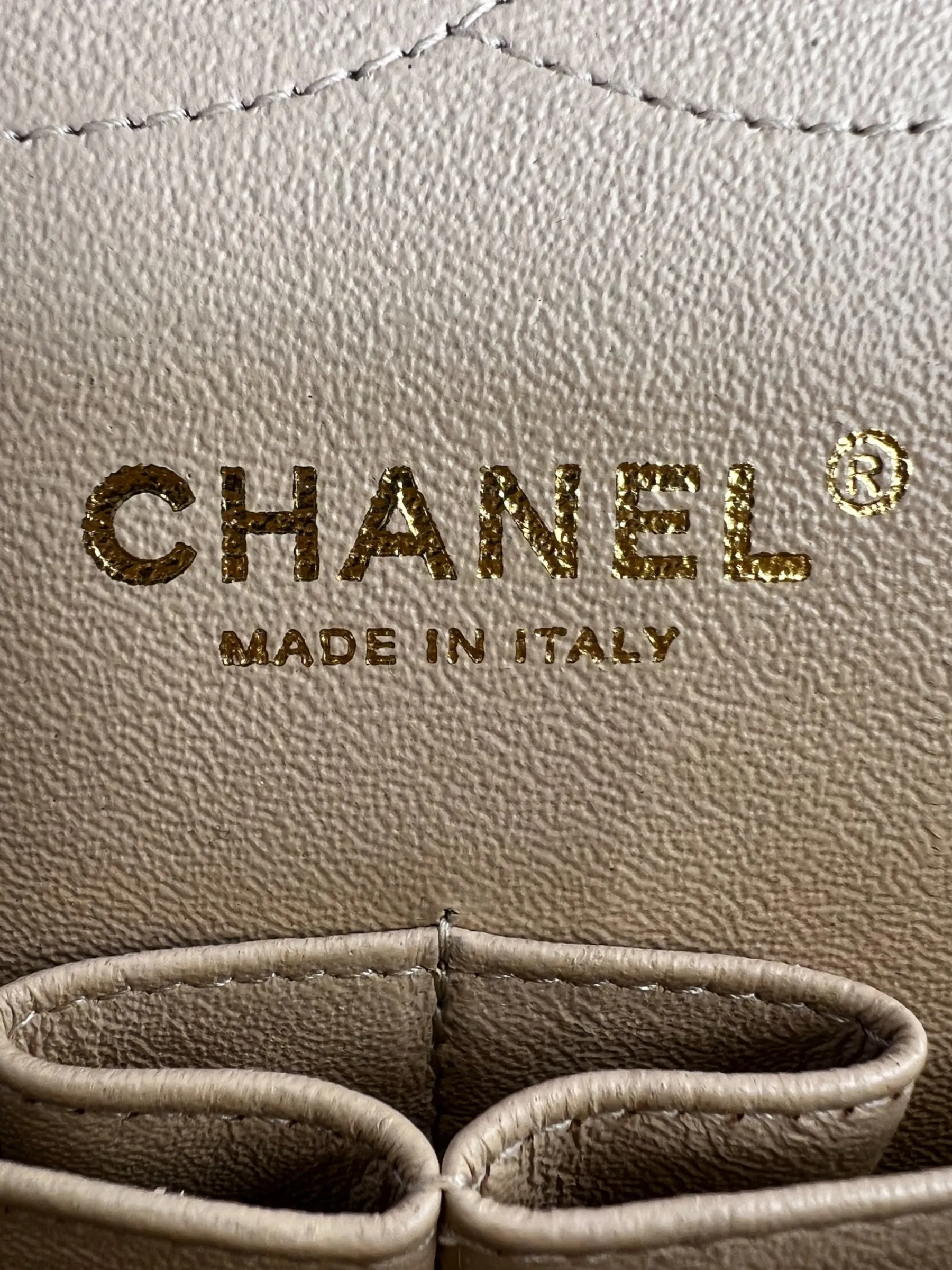 Chanel Ceam Lambskin Leather Classic Jumbo Double Flap