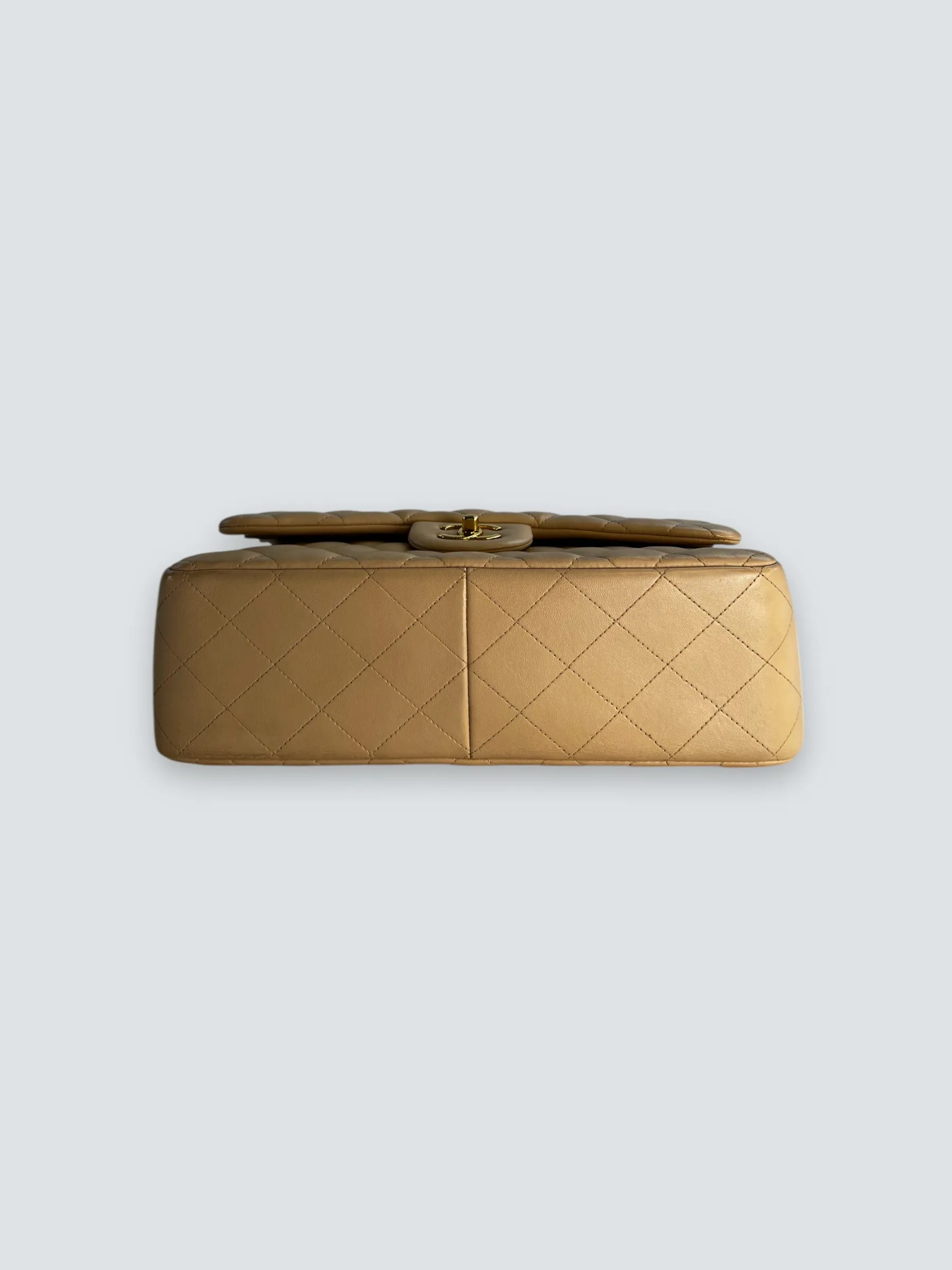 Chanel Ceam Lambskin Leather Classic Jumbo Double Flap