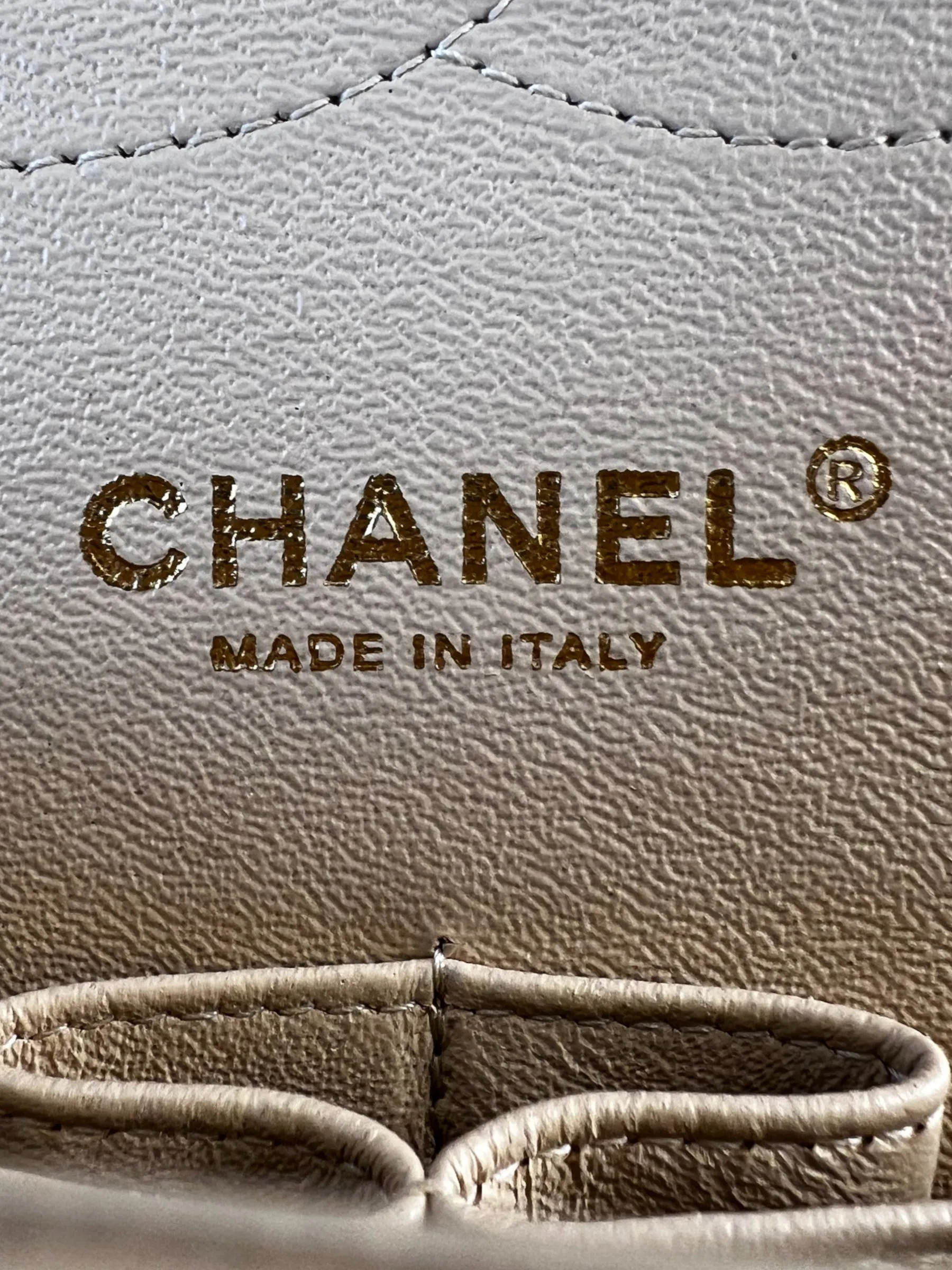 Chanel Ceam Lambskin Leather Classic Jumbo Double Flap