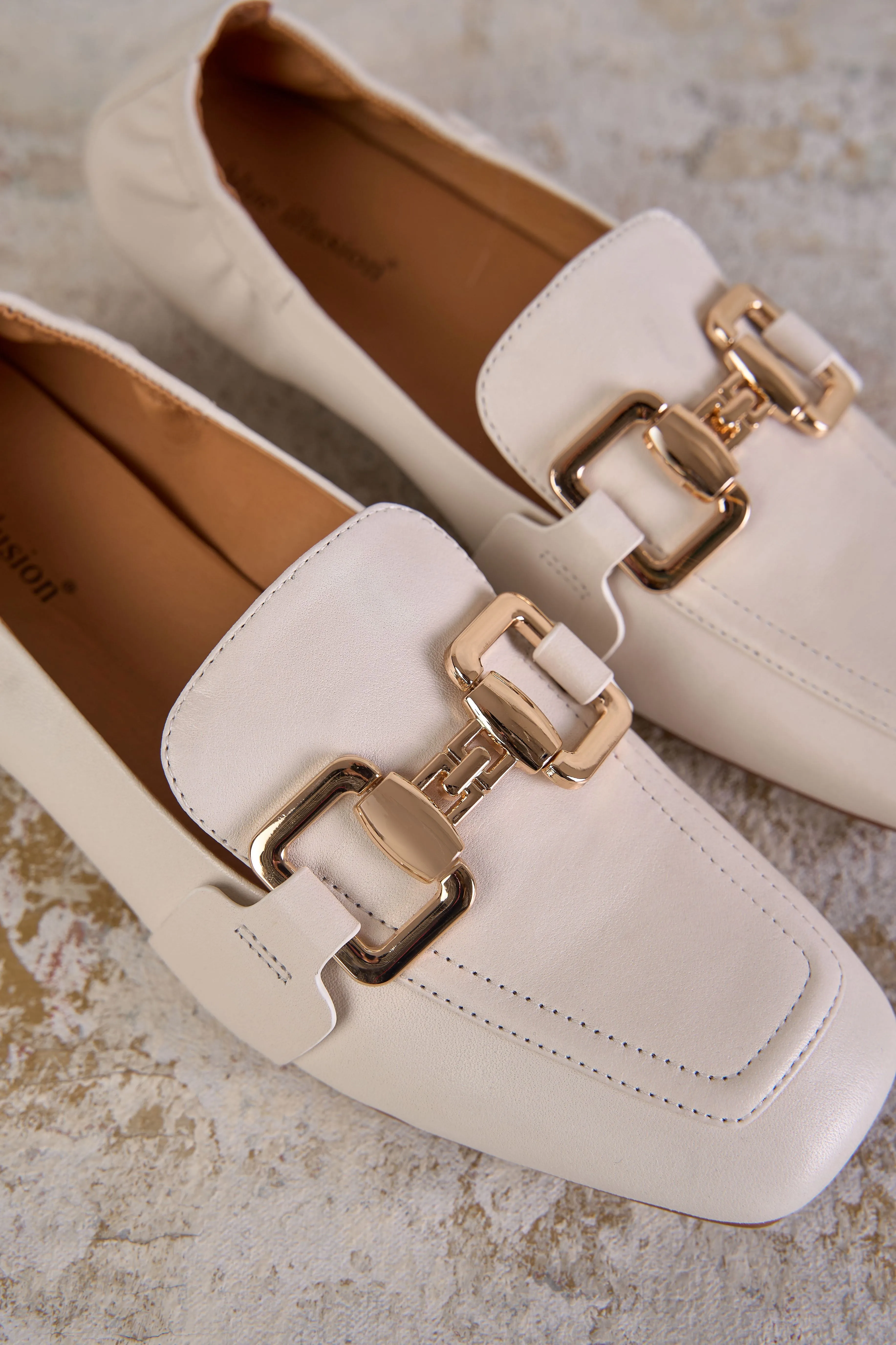 Chiara Chain White Loafer - White