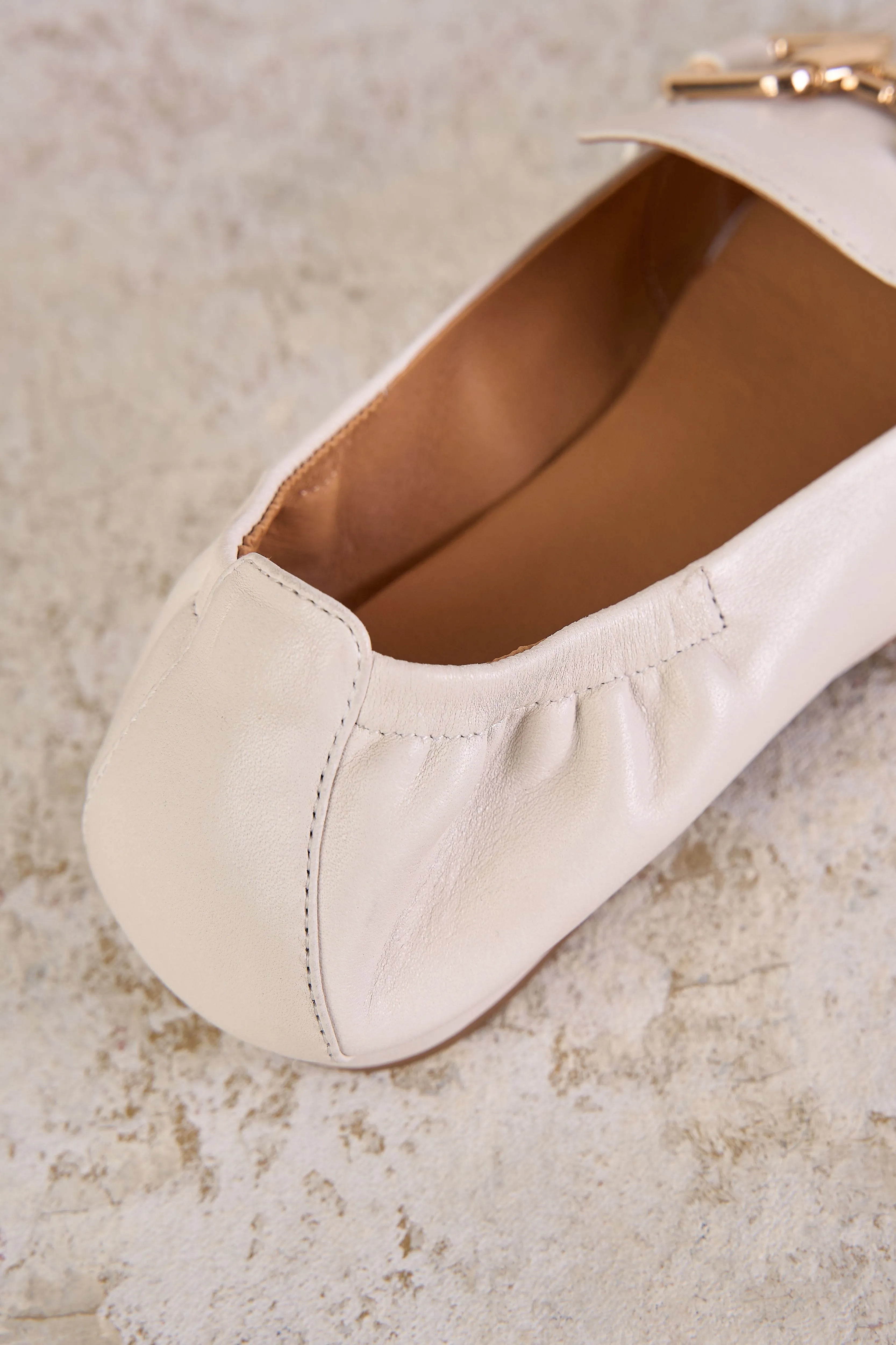 Chiara Chain White Loafer - White