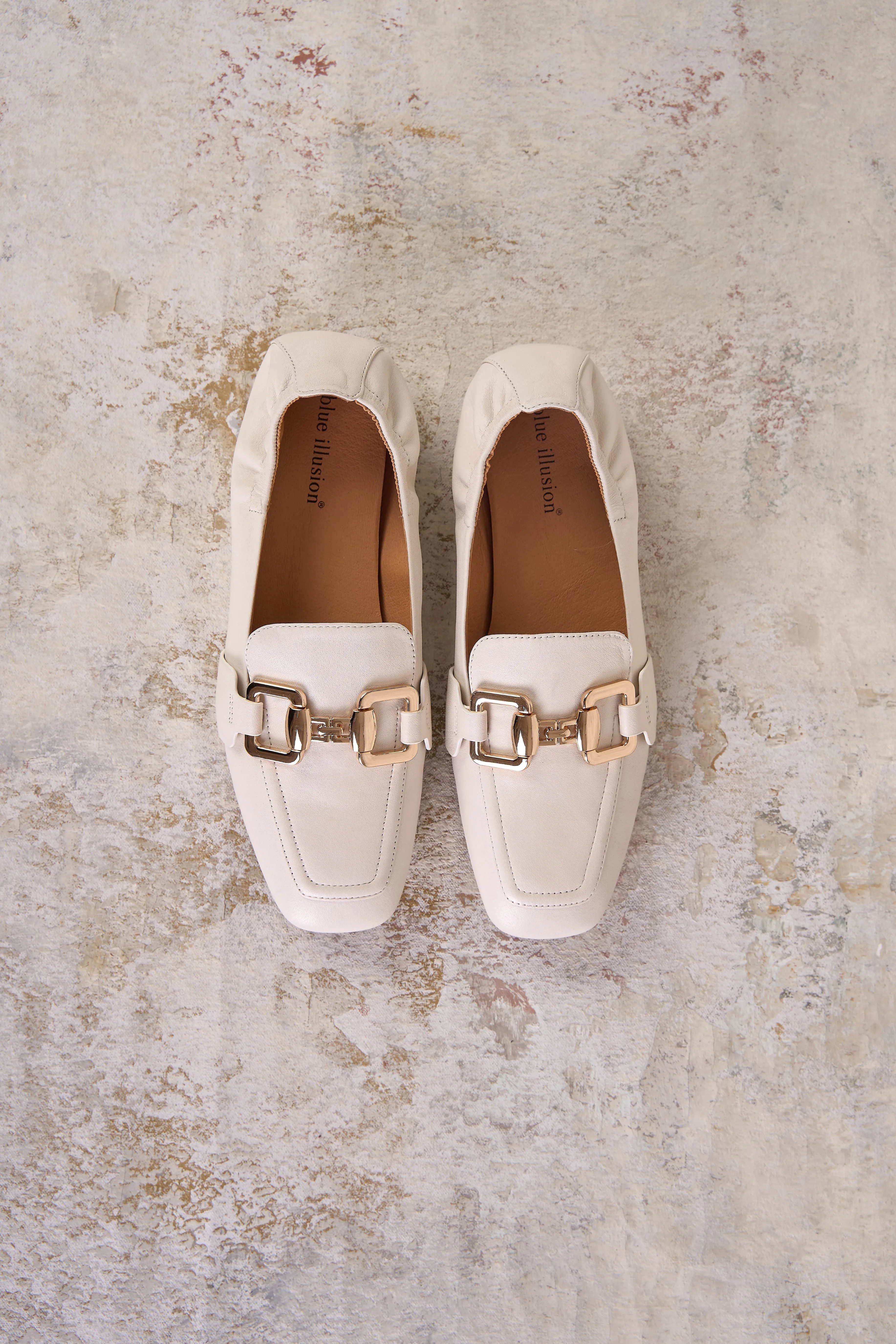 Chiara Chain White Loafer - White