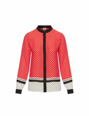 Collarless Oxford Top- Sale