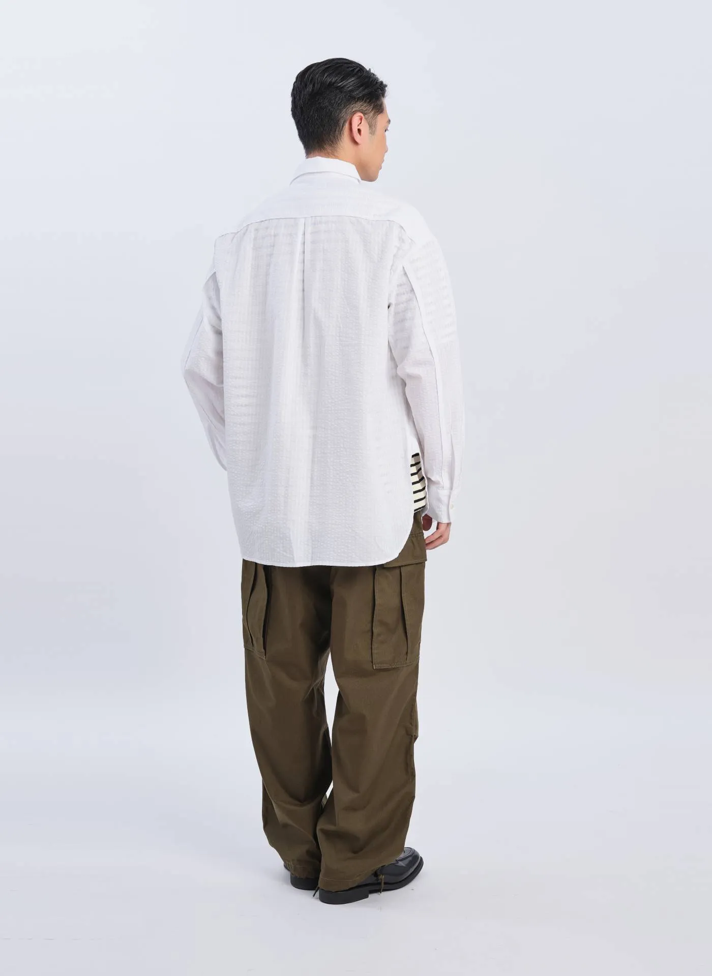 Cotton Seersuckers Classic Collar Shirt