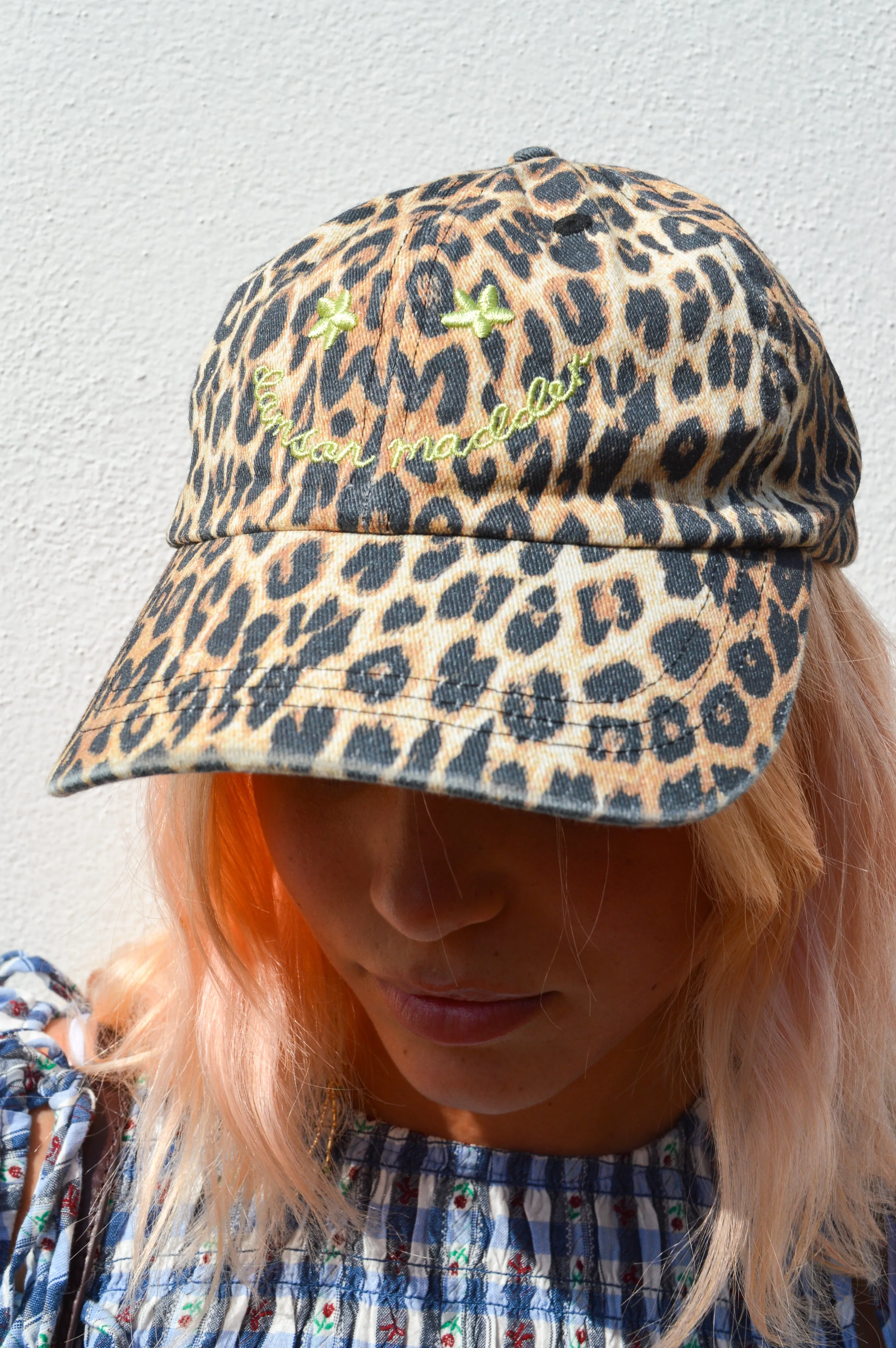 Damson Madder Smiley Leopard Cap