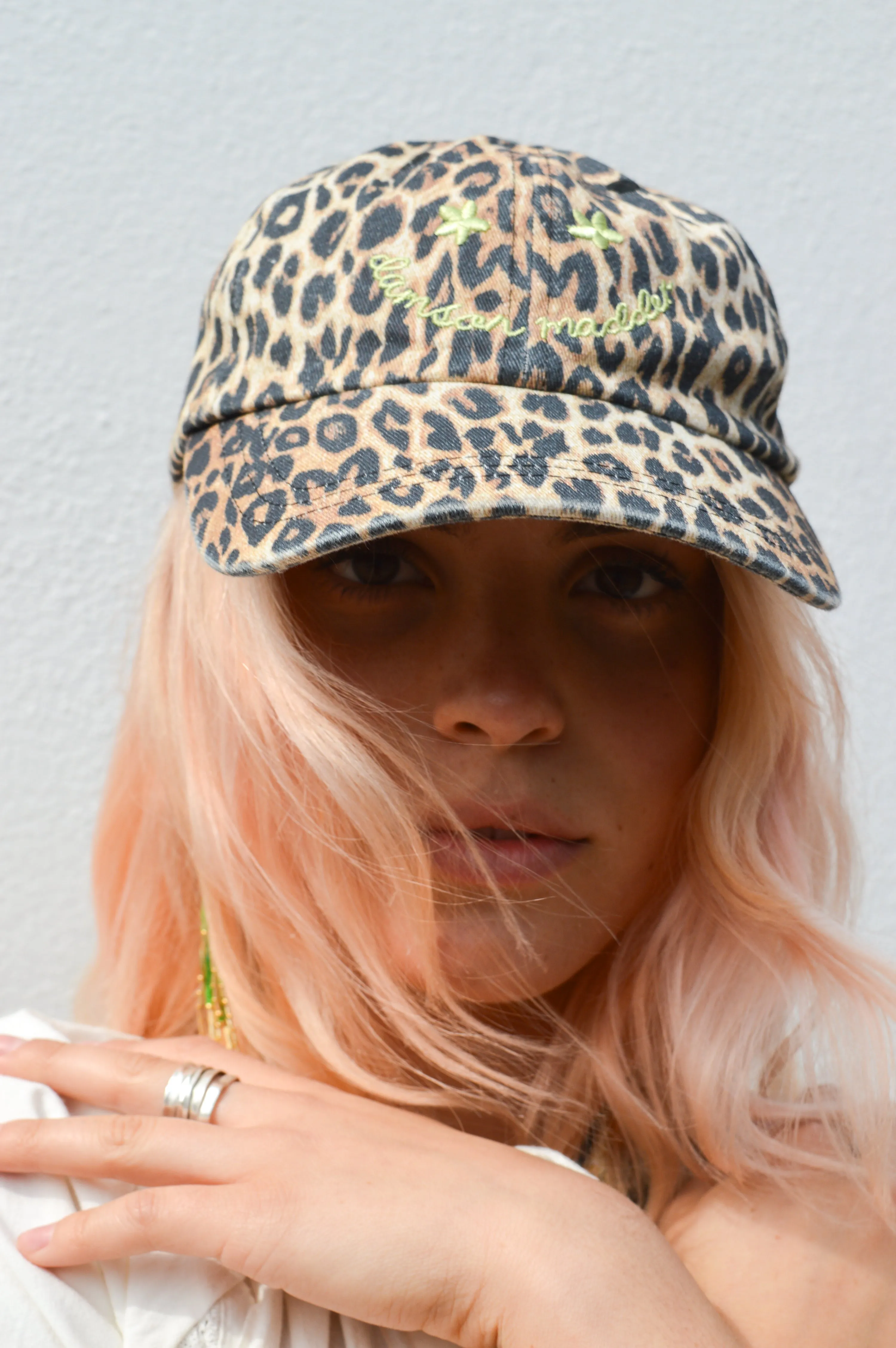 Damson Madder Smiley Leopard Cap