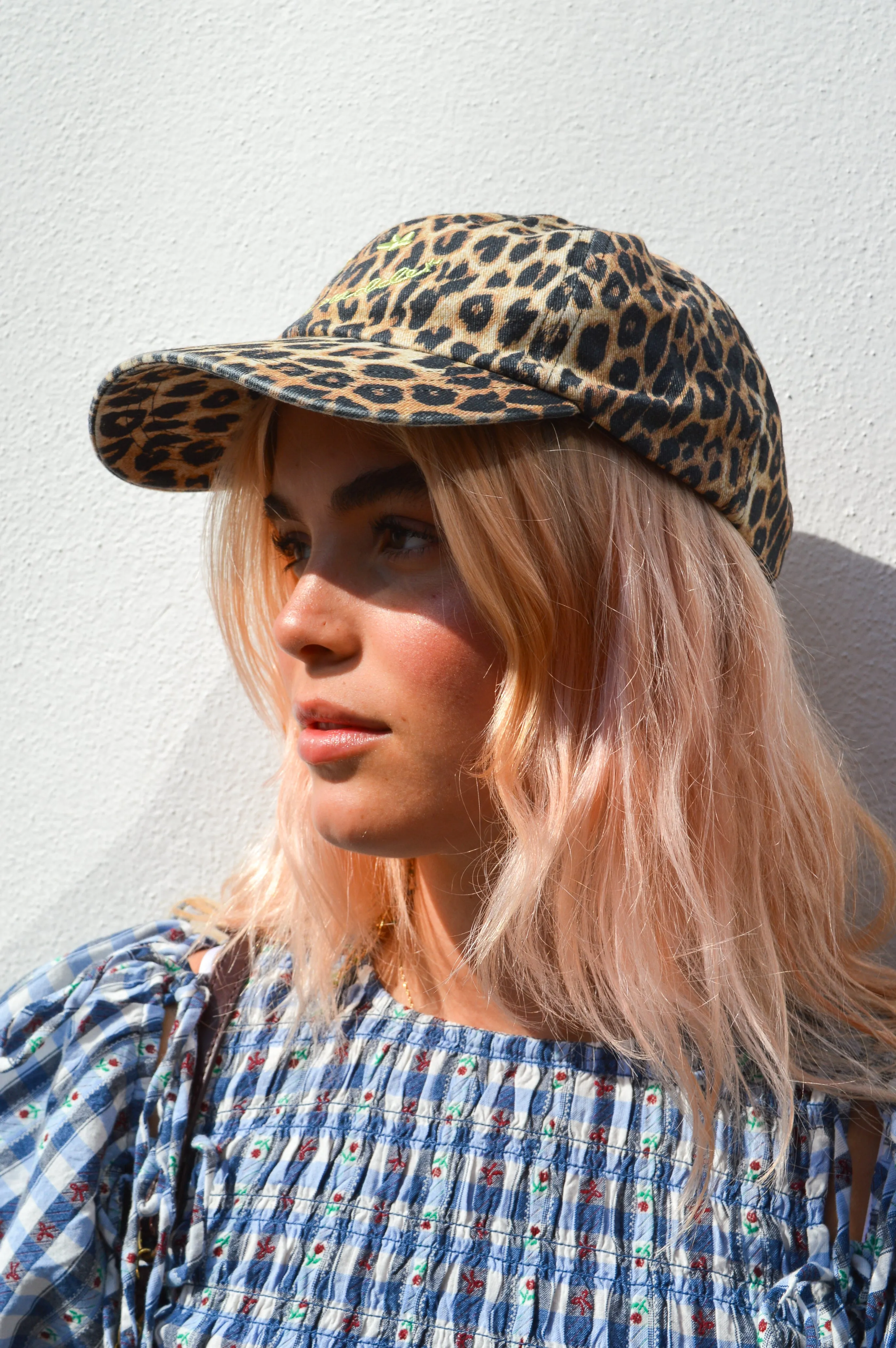 Damson Madder Smiley Leopard Cap