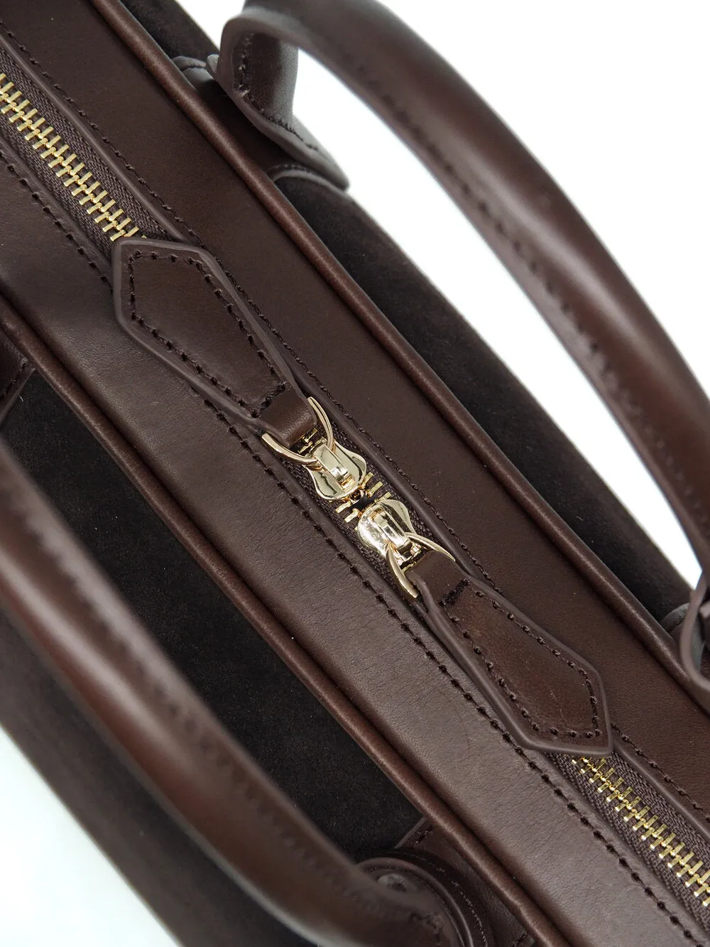 Dark Choco Suede Computer Briefcase
