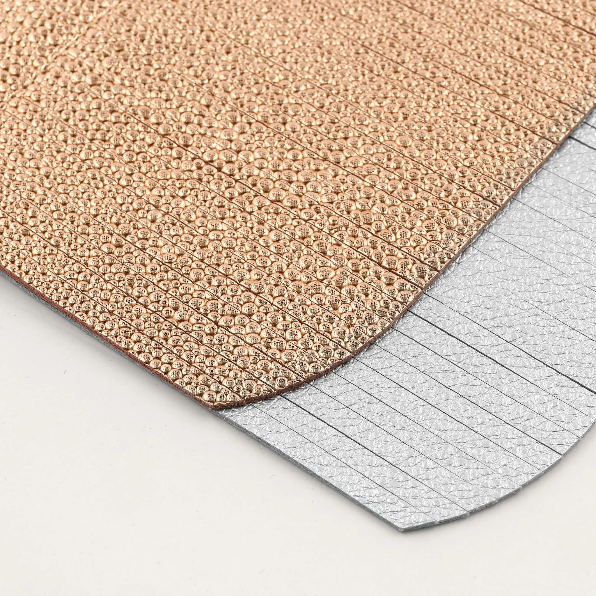 Deco Fringing | Blush Rose Soft Metallic Silver with Gold hardware