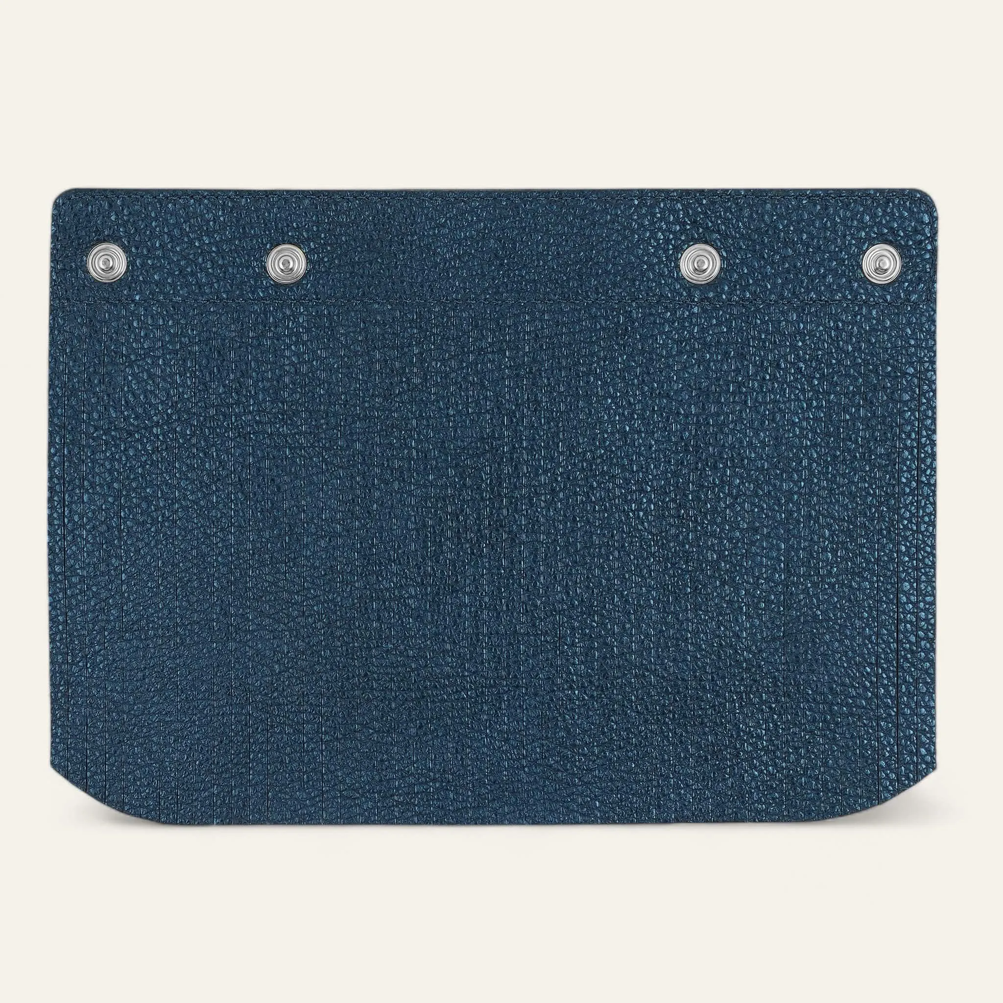 Deco Fringing | Navy Leopard Metallic Navy with Silver hardware