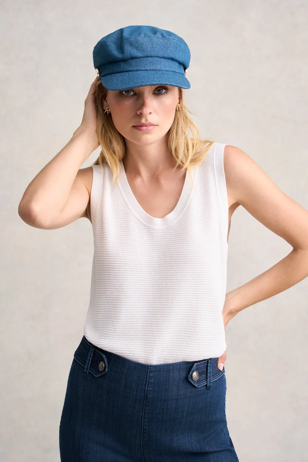 Denim Bakerboy Hat