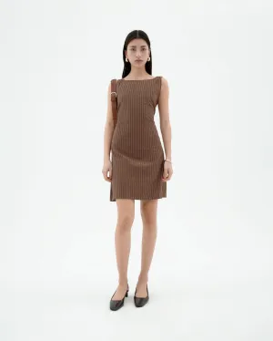 Dress Cecile Brown-Stripes