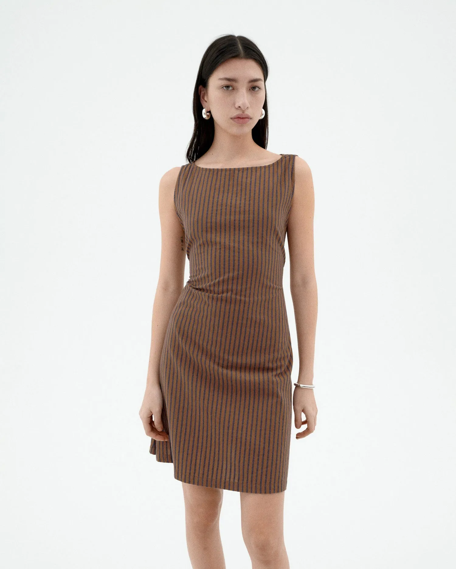 Dress Cecile Brown-Stripes