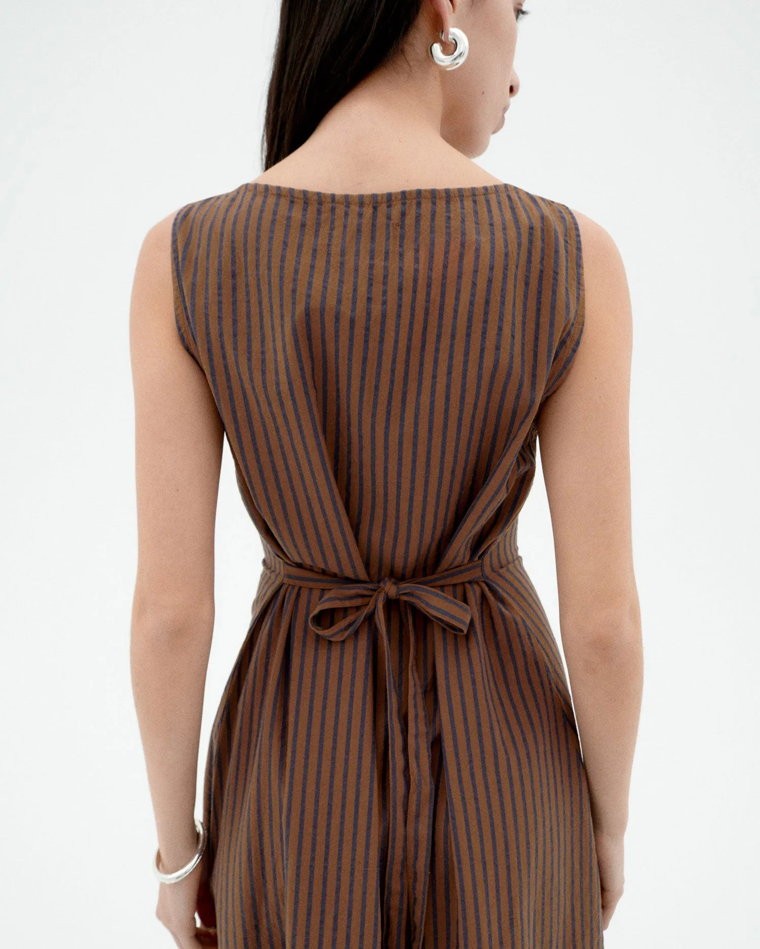 Dress Cecile Brown-Stripes