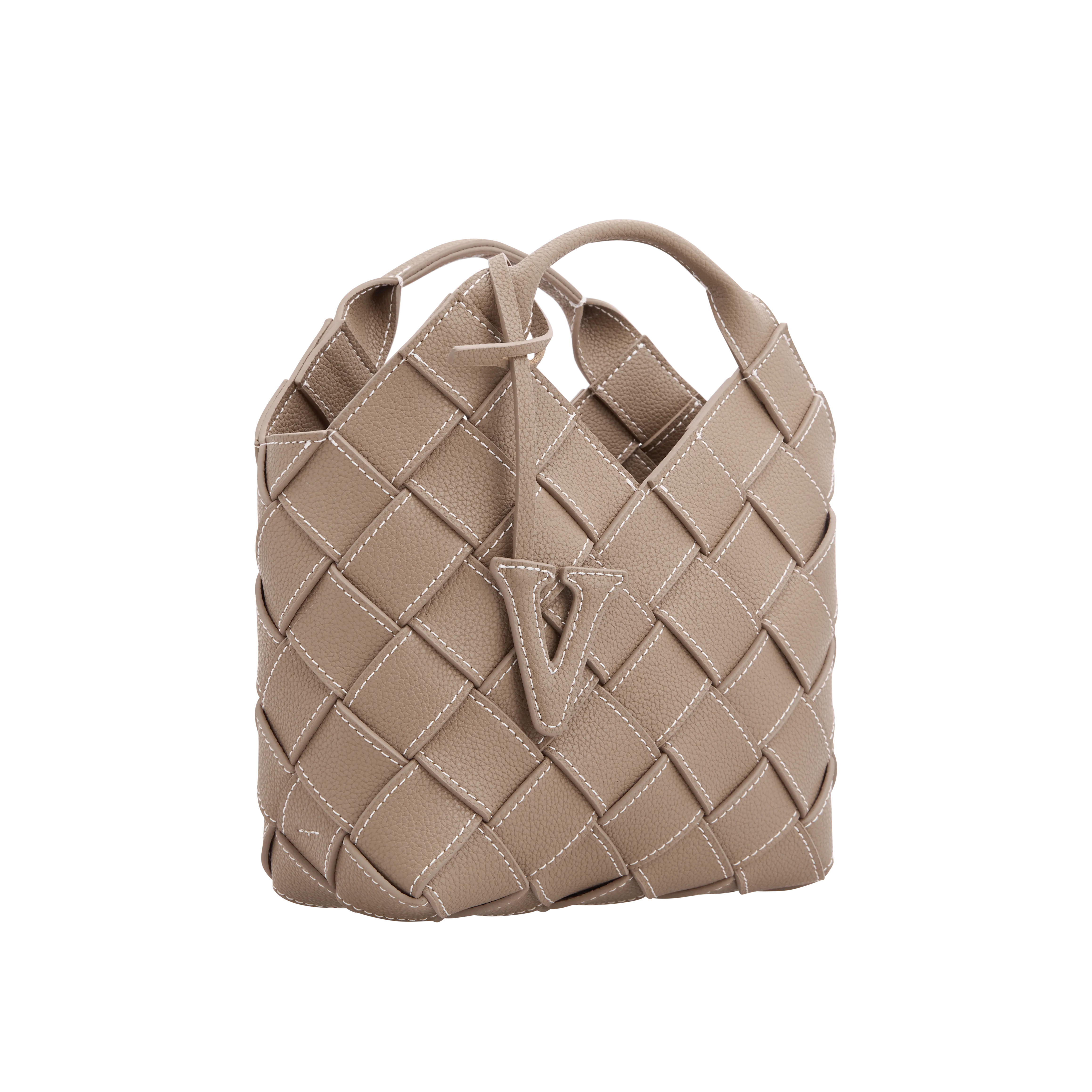 Etoupe Woven Basket Bag