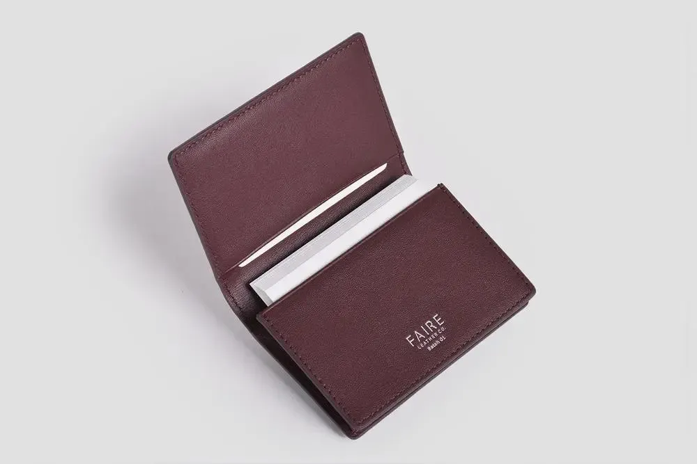 Faire Leather Co. - Specter Business Cardholder | VT Dark Brown