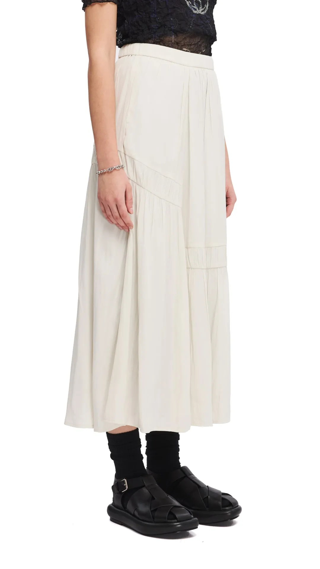 Flounce Maxi Skirt